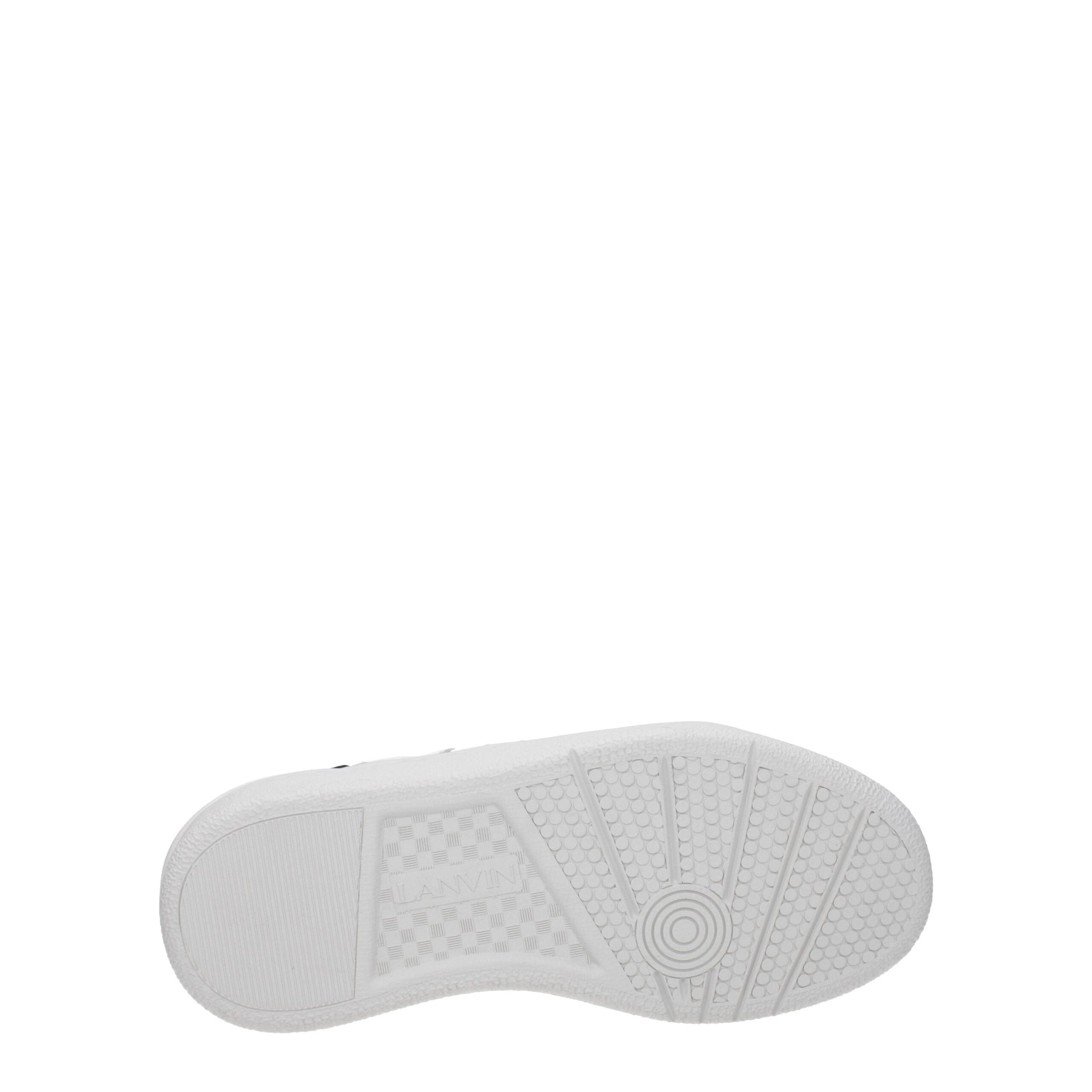 Lanvin White Fabric Low Tops Lanvin