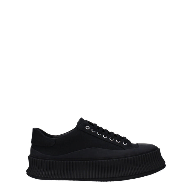Jil Sander Black Fabric Platform Sneakers Jil Sander