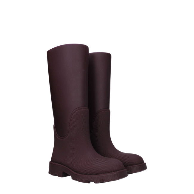 Burberry Red Cotton Rain Boots Burberry
