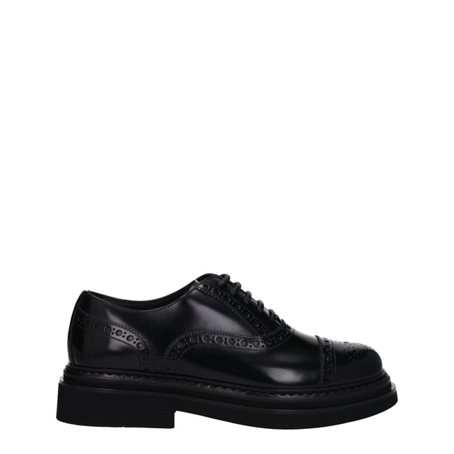 Dolce & Gabbana Black Leather Oxfords And Derbies Dolce & Gabbana