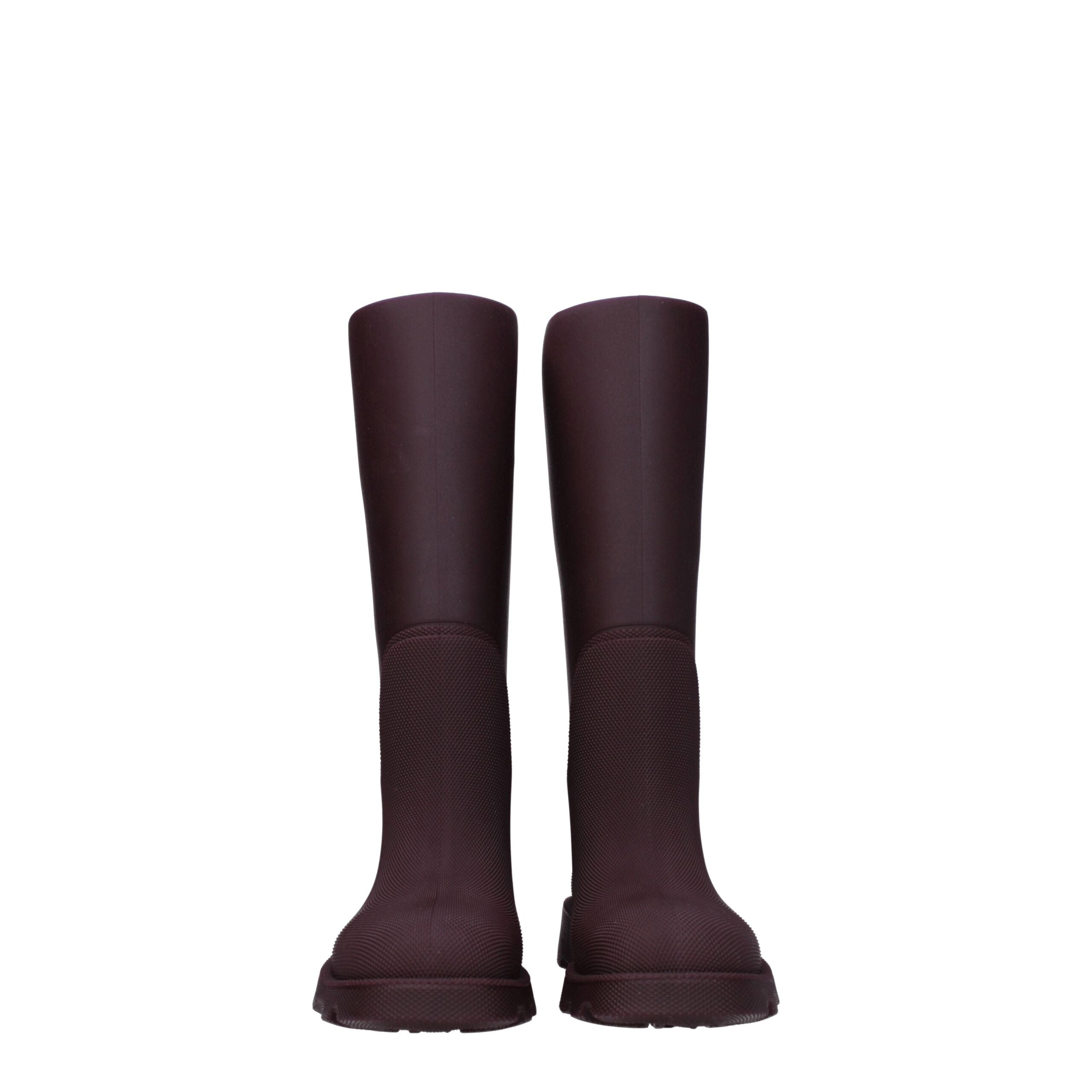 Burberry Red Cotton Rain Boots Burberry