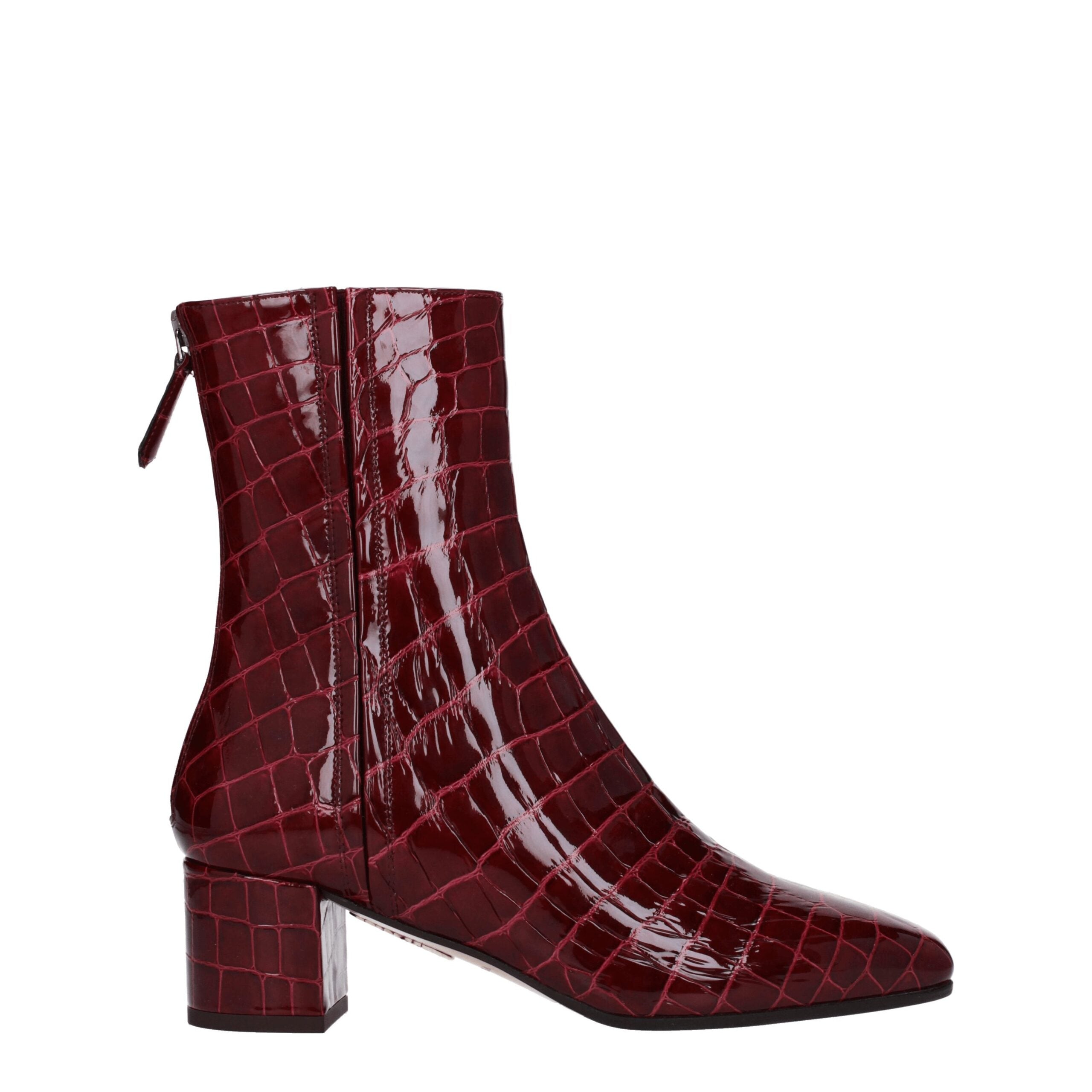 Aquazzura Red Leather Ankle Boots Aquazzura