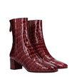 Aquazzura Red Leather Ankle Boots Aquazzura