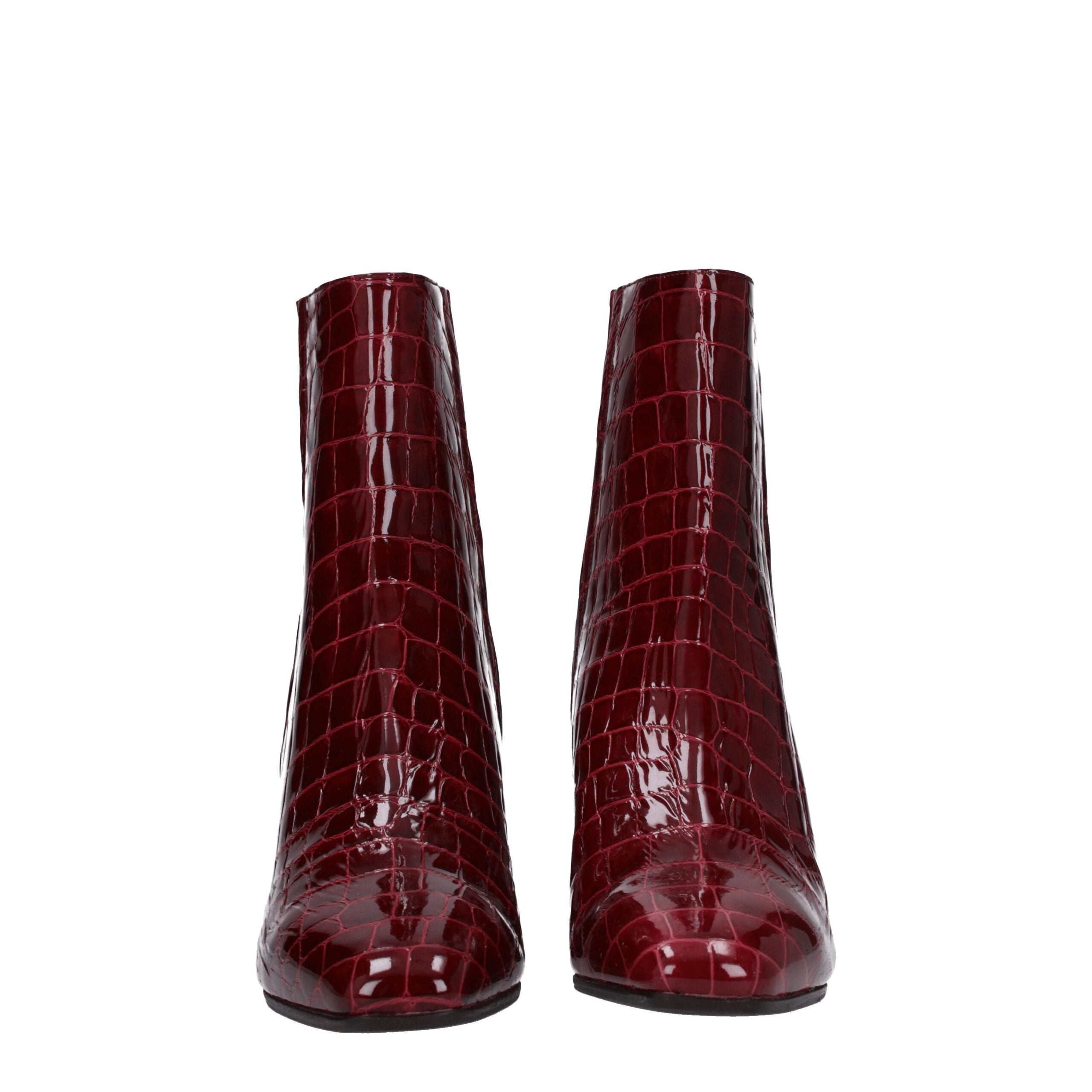 Aquazzura Red Leather Ankle Boots Aquazzura