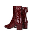 Aquazzura Red Leather Ankle Boots Aquazzura