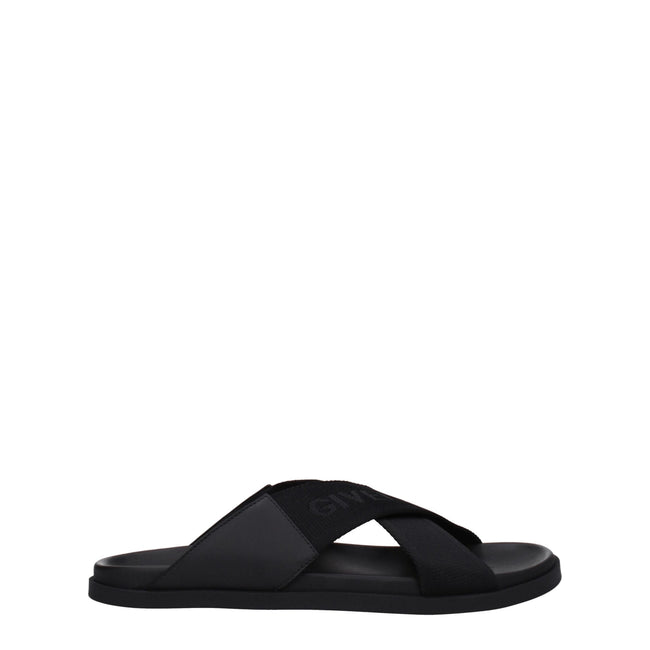 Givenchy Black Fabric Slippers Sandals Givenchy