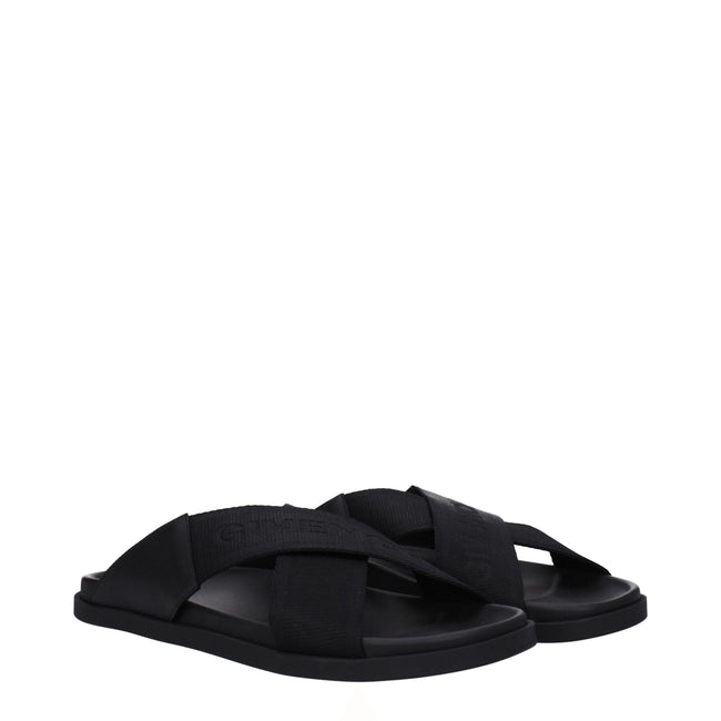 Givenchy Black Fabric Slippers Sandals Givenchy