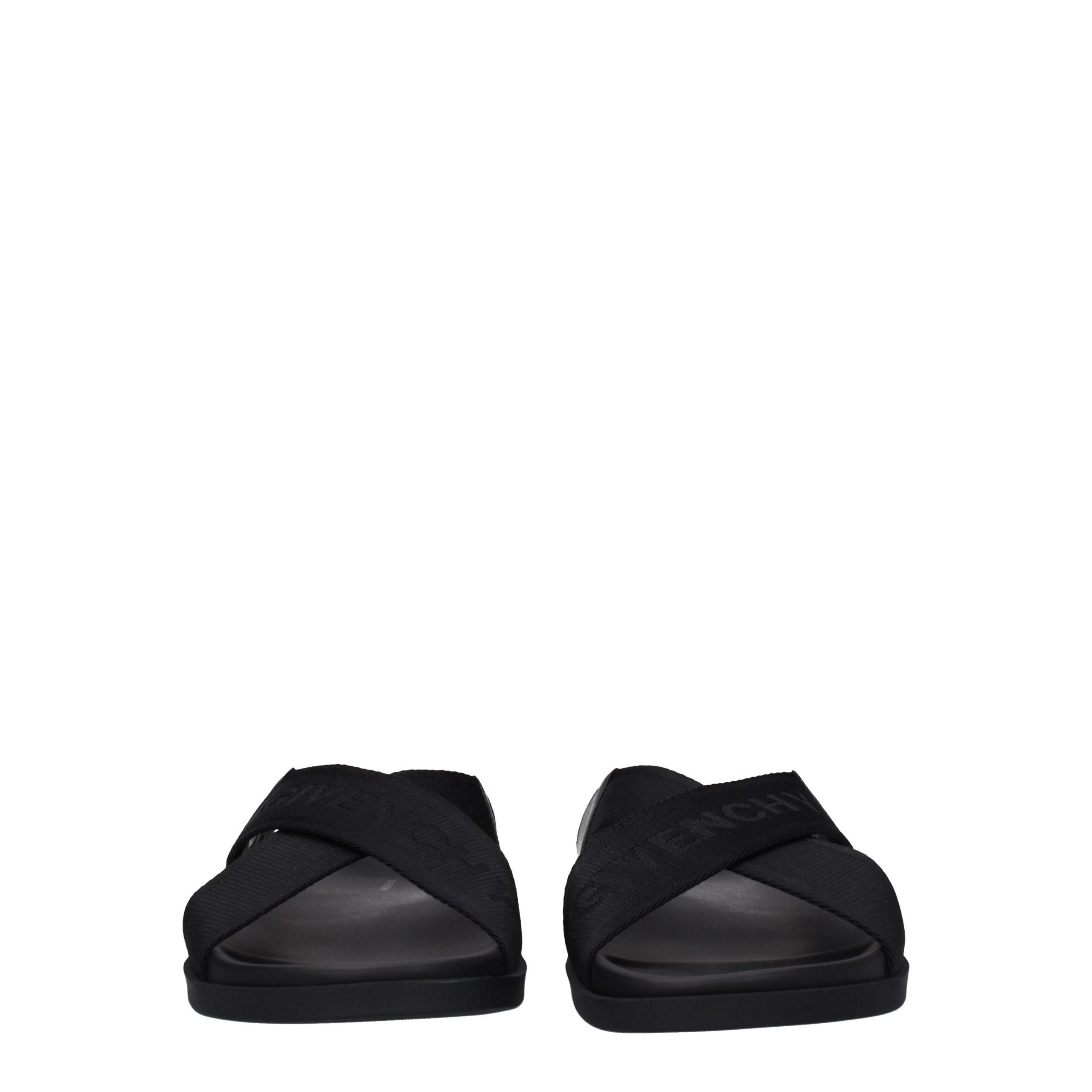 Givenchy Black Fabric Slippers Sandals Givenchy