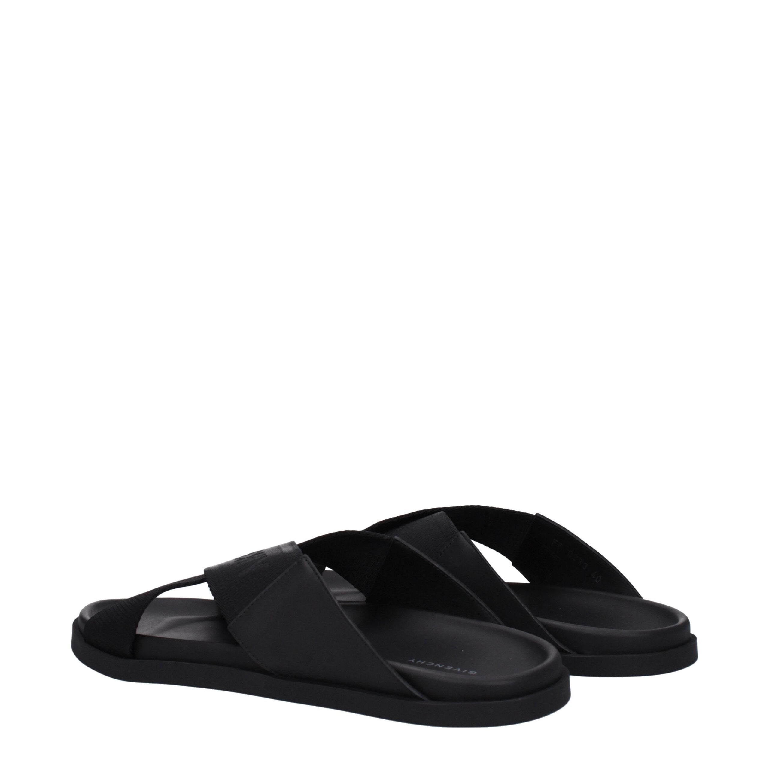 Givenchy Black Fabric Slippers Sandals Givenchy