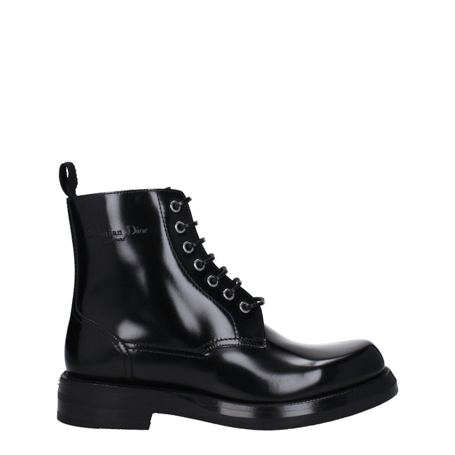 Christian Dior Black Leather Ankle Boots Christian Dior