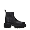 Off-White Black Leather Ankle Boots Off-White