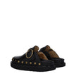 Isabel Marant Black Leather Slippers Sandals Isabel Marant
