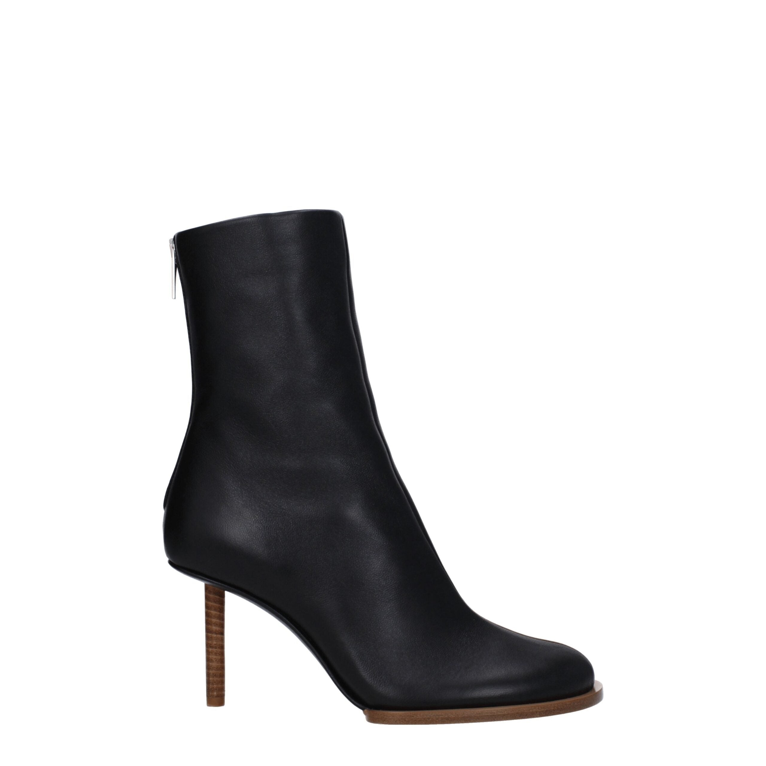 Jacquemus Black Leather Ankle Boots Jacquemus