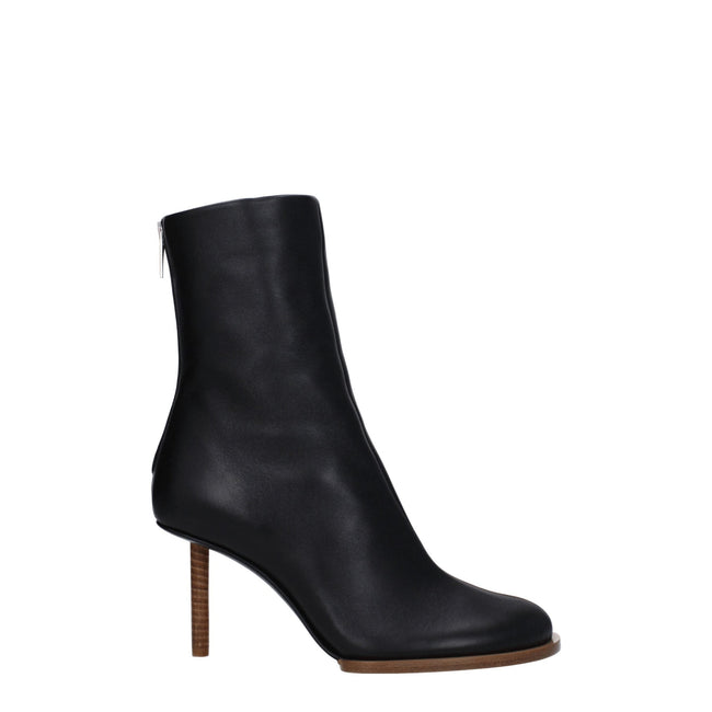 Jacquemus Black Leather Ankle Boots Jacquemus