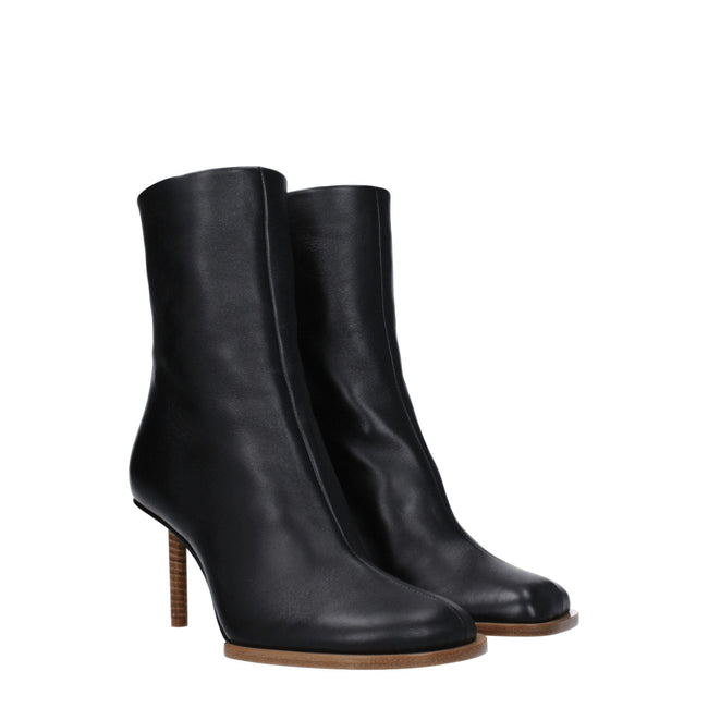 Jacquemus Black Leather Ankle Boots Jacquemus