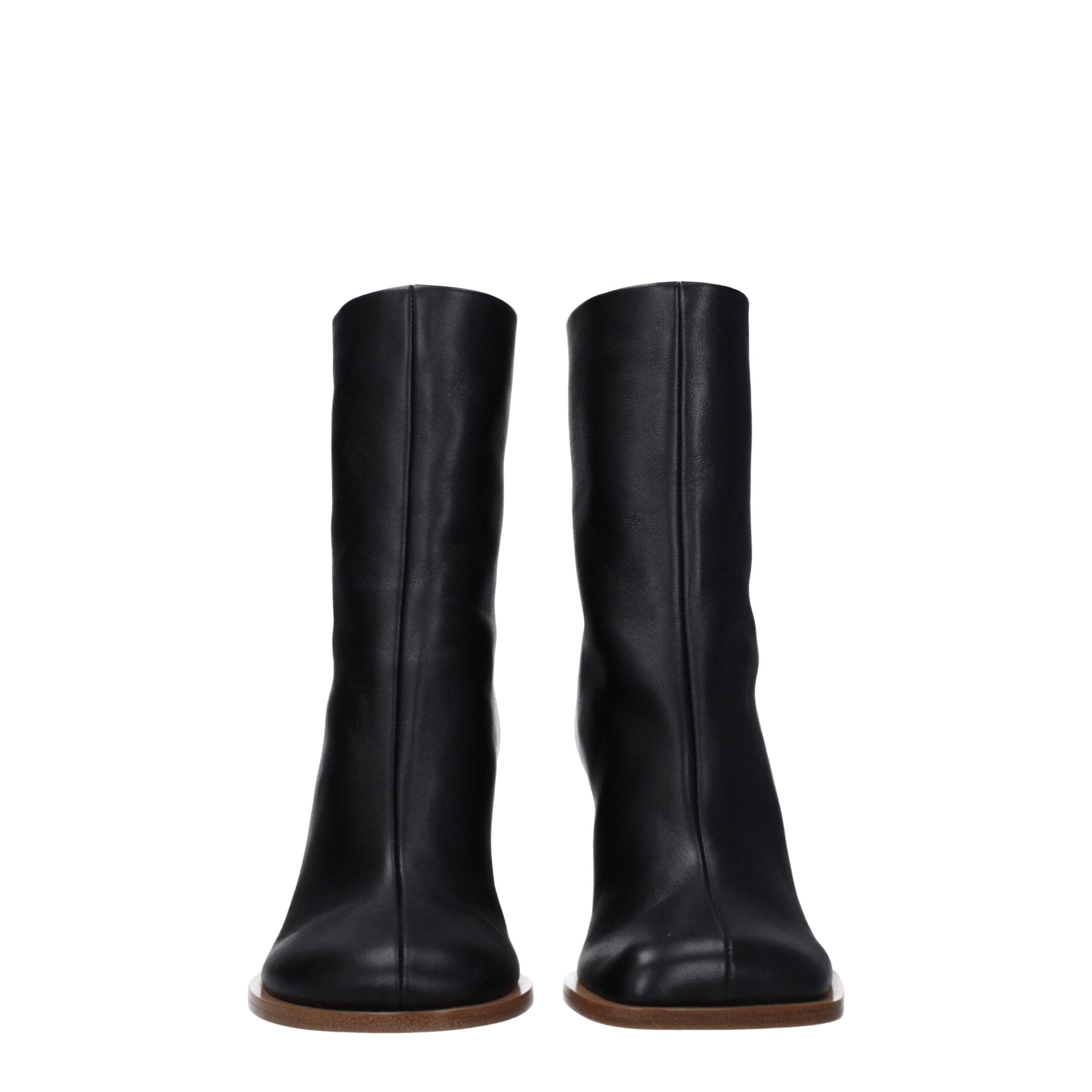 Jacquemus Black Leather Ankle Boots Jacquemus