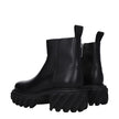 Off-White Black Leather Ankle Boots Off-White