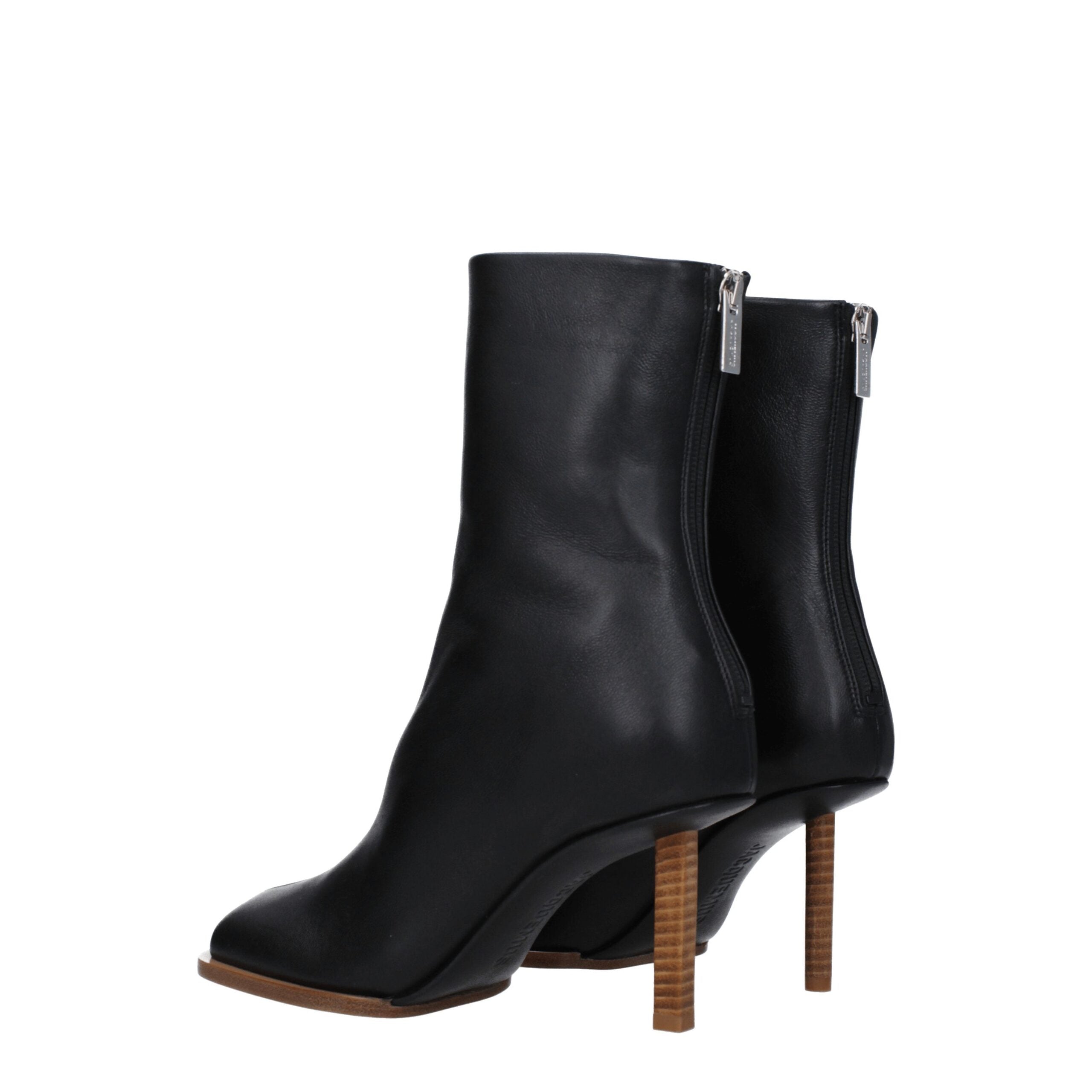 Jacquemus Black Leather Ankle Boots Jacquemus
