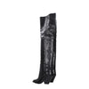 Isabel Marant Black Leather Over The Knee Isabel Marant