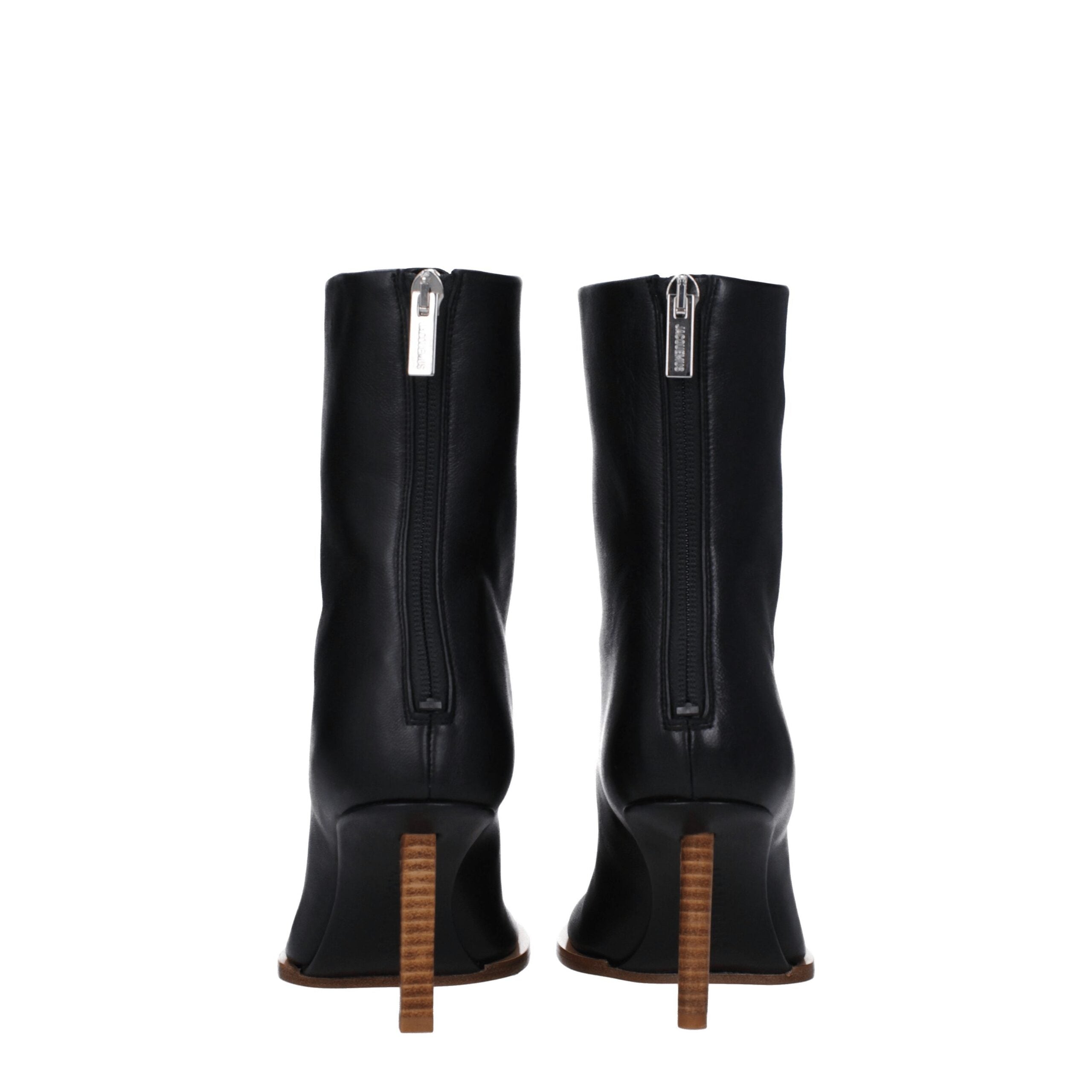 Jacquemus Black Leather Ankle Boots Jacquemus