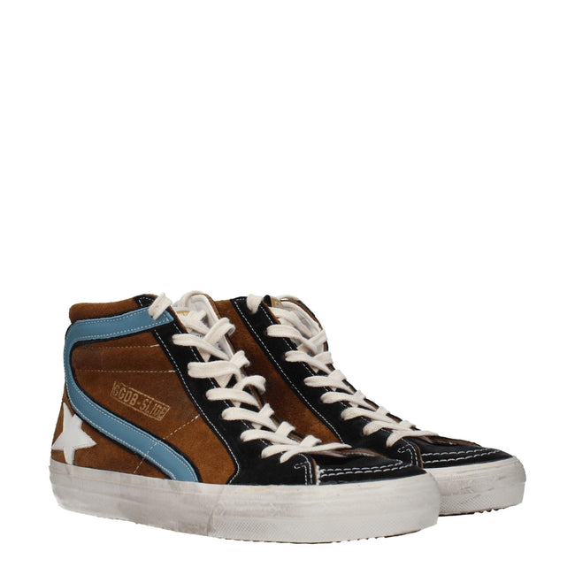 Golden Goose Brown Leather High Tops Golden Goose