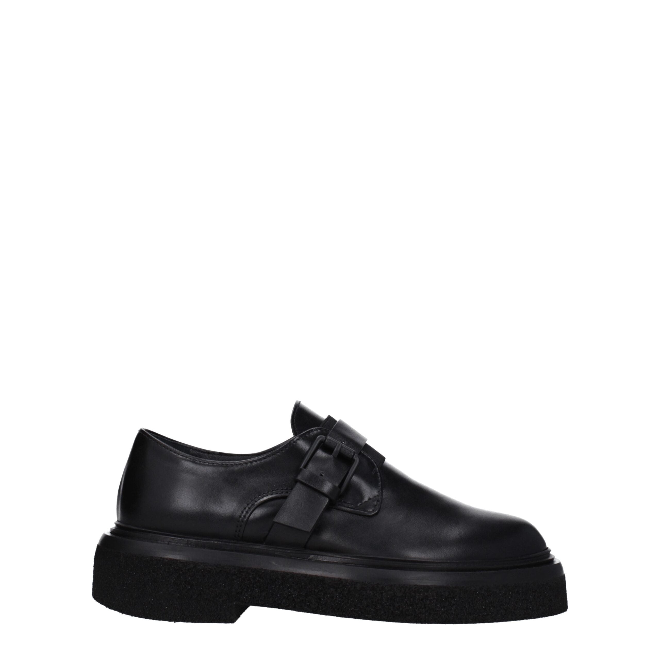 Max Mara Black Leather Oxfords And Derbies Max Mara