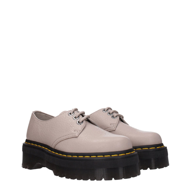 Dr. Martens Gray Leather Oxfords And Derbies Dr. Martens
