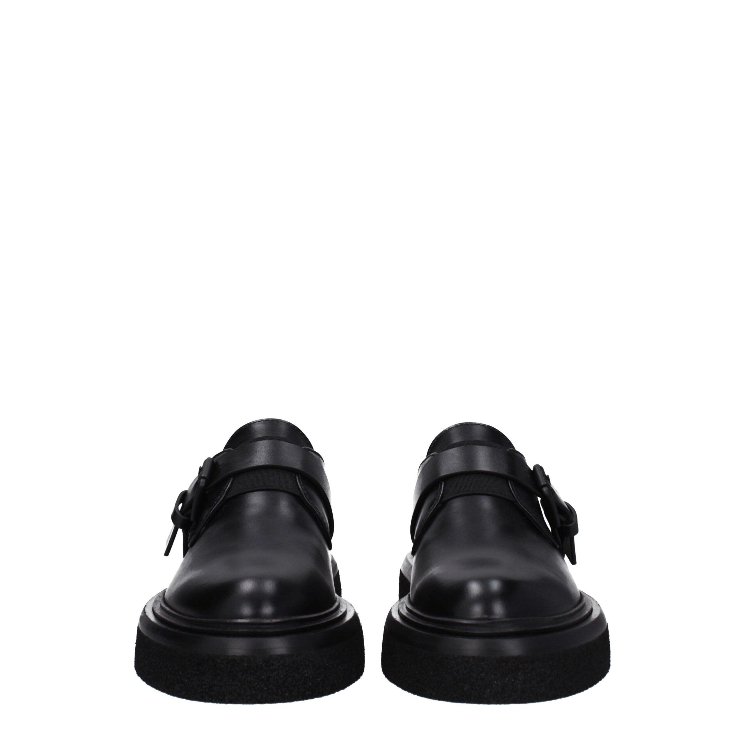 Max Mara Black Leather Oxfords And Derbies Max Mara