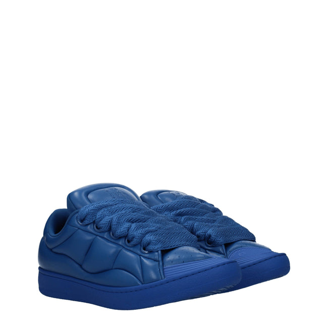 Lanvin Blue Leather Low Tops Lanvin