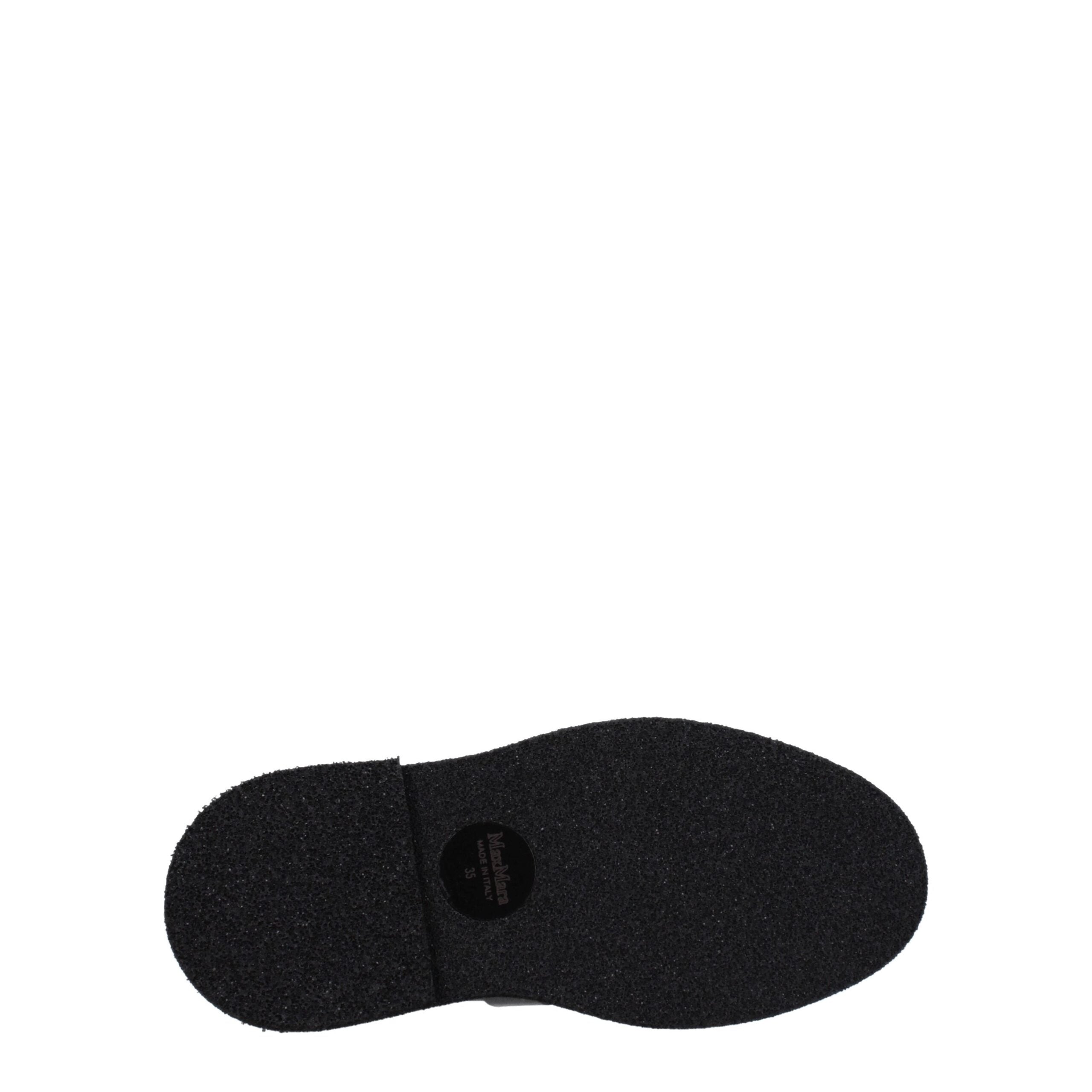 Max Mara Black Leather Oxfords And Derbies Max Mara