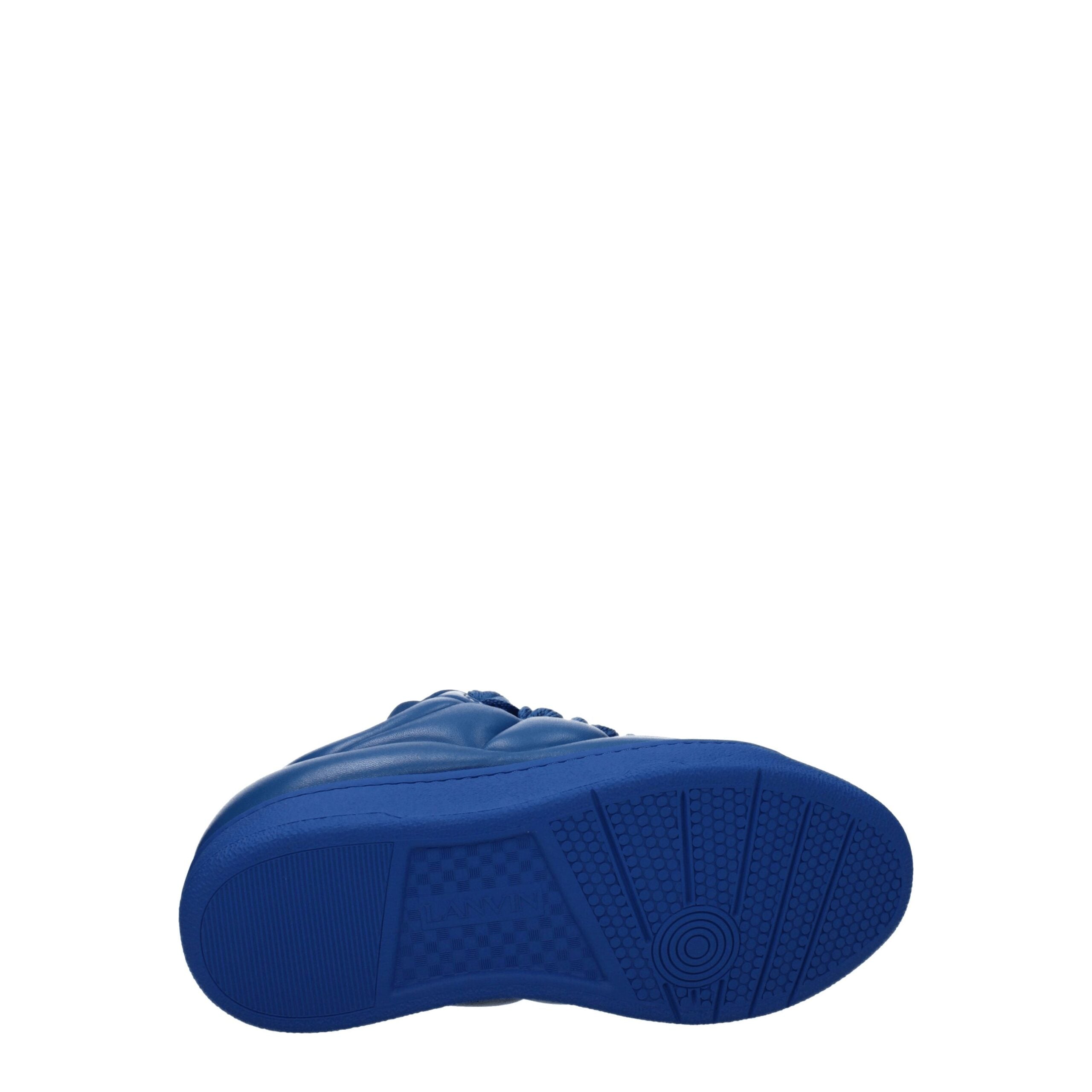 Lanvin Blue Leather Low Tops Lanvin