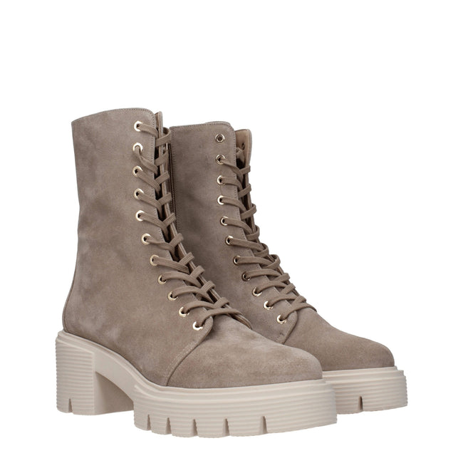 Stuart Weitzman Beige Leather Ankle Boots Stuart Weitzman