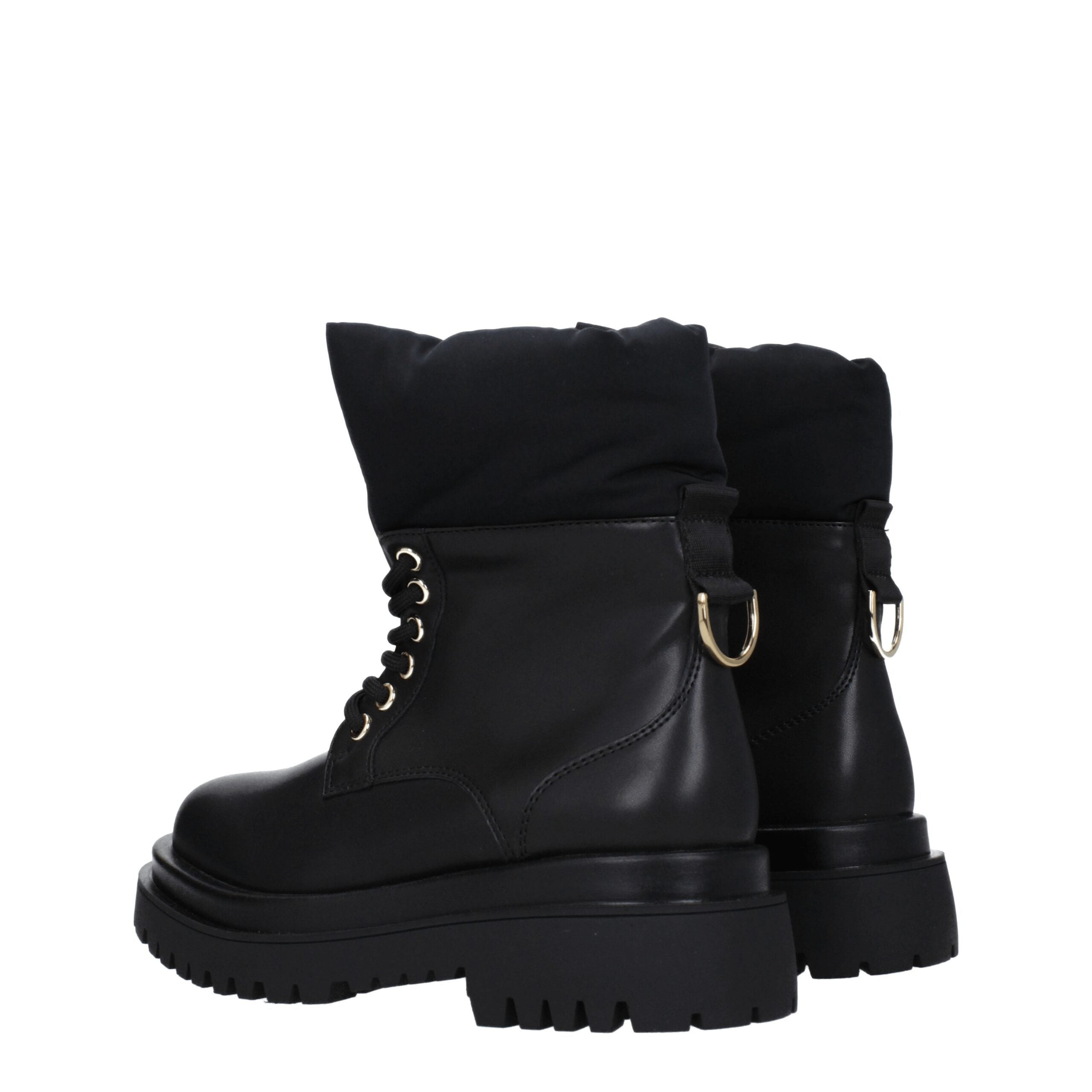 Versace Jeans Black Polyethylene Ankle Boots Versace Jeans