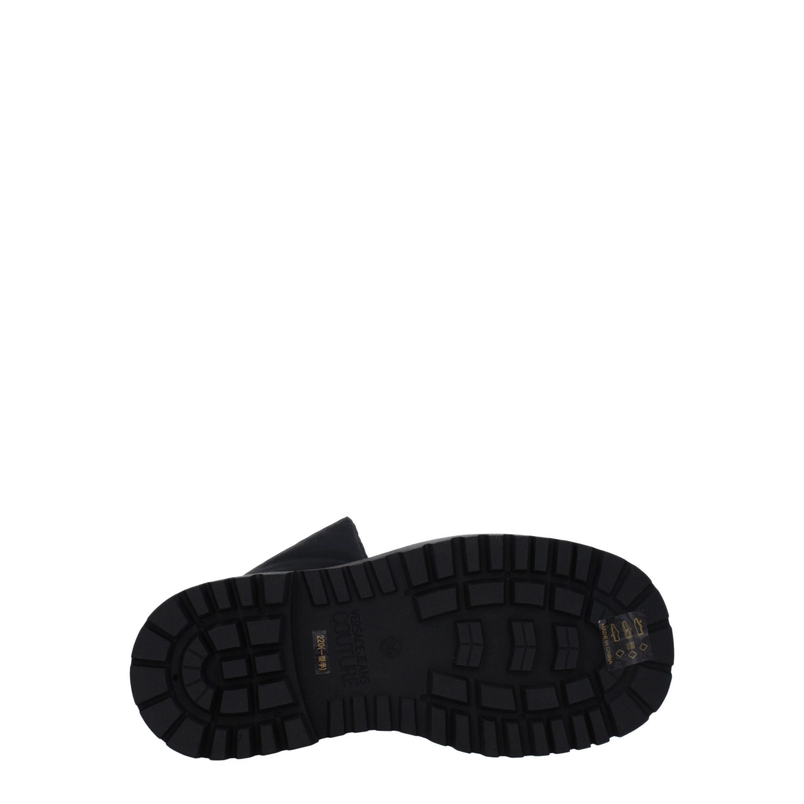 Versace Jeans Black Polyethylene Ankle Boots Versace Jeans
