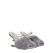 Fendi Gray Mink Slippers Sandals Fendi