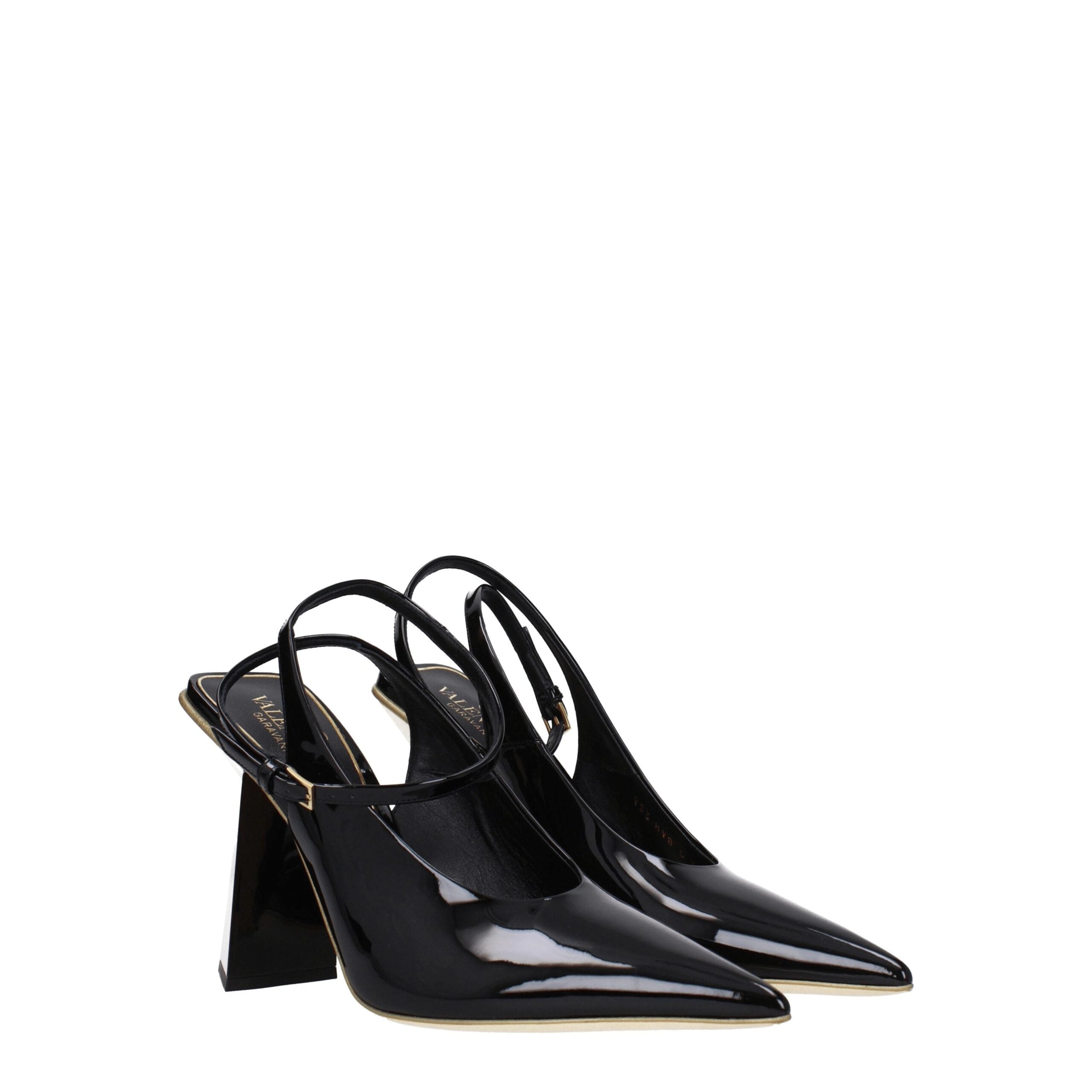 Valentino Garavani Black Leather Sandals Valentino Garavani
