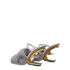 Fendi Gray Mink Slippers Sandals Fendi