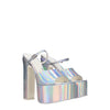 Valentino Garavani Gray Leather Platforms Valentino Garavani