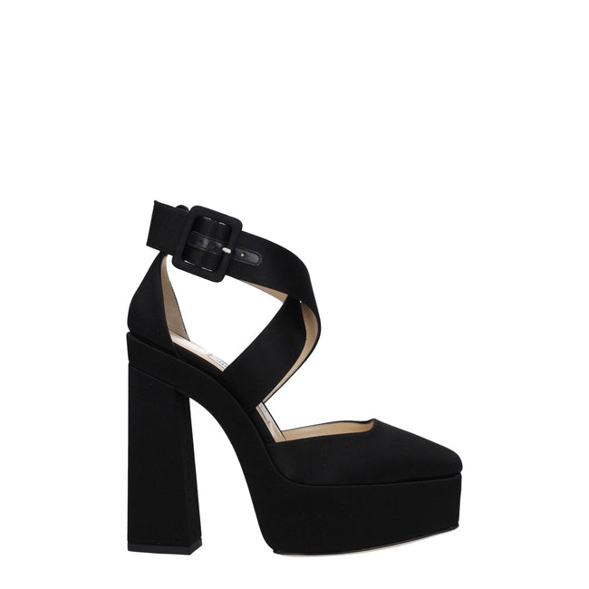 Jimmy Choo Black Satin Platforms Jimmy Choo