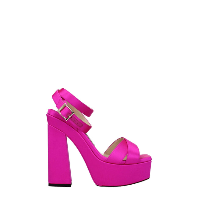 Jimmy Choo Pink Satin Platforms Jimmy Choo