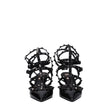Valentino Garavani Black Leather Stiletto Heels Sandals Valentino Garavani