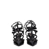 Valentino Garavani Black Leather Stiletto Heels Sandals Valentino Garavani