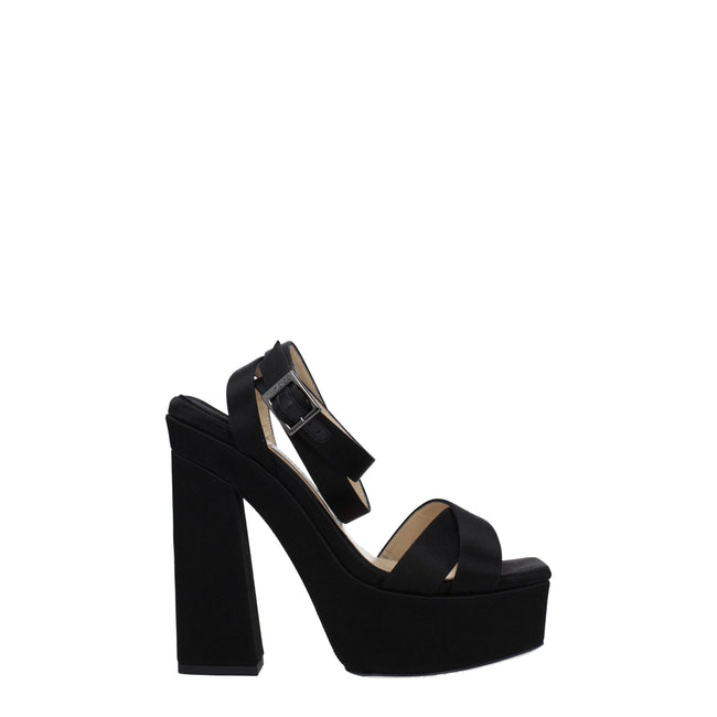 Jimmy Choo Black Satin Platforms Jimmy Choo