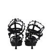 Valentino Garavani Black Leather Stiletto Heels Sandals Valentino Garavani