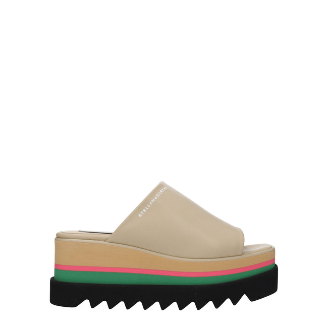 Stella McCartney Beige Leather Slippers Sandals Stella McCartney