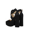 Jimmy Choo Black Satin Platforms Jimmy Choo