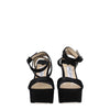 Jimmy Choo Black Satin Platforms Jimmy Choo