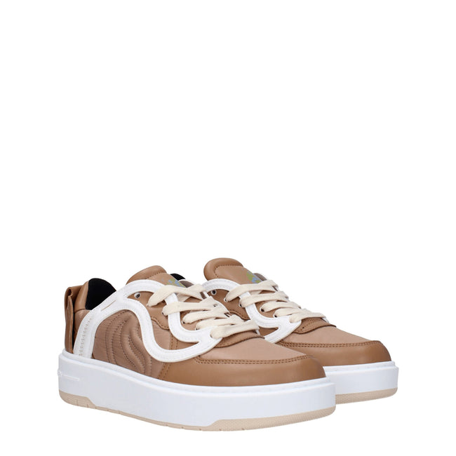 Stella McCartney Brown Fabric Chunky Sneakers Stella McCartney