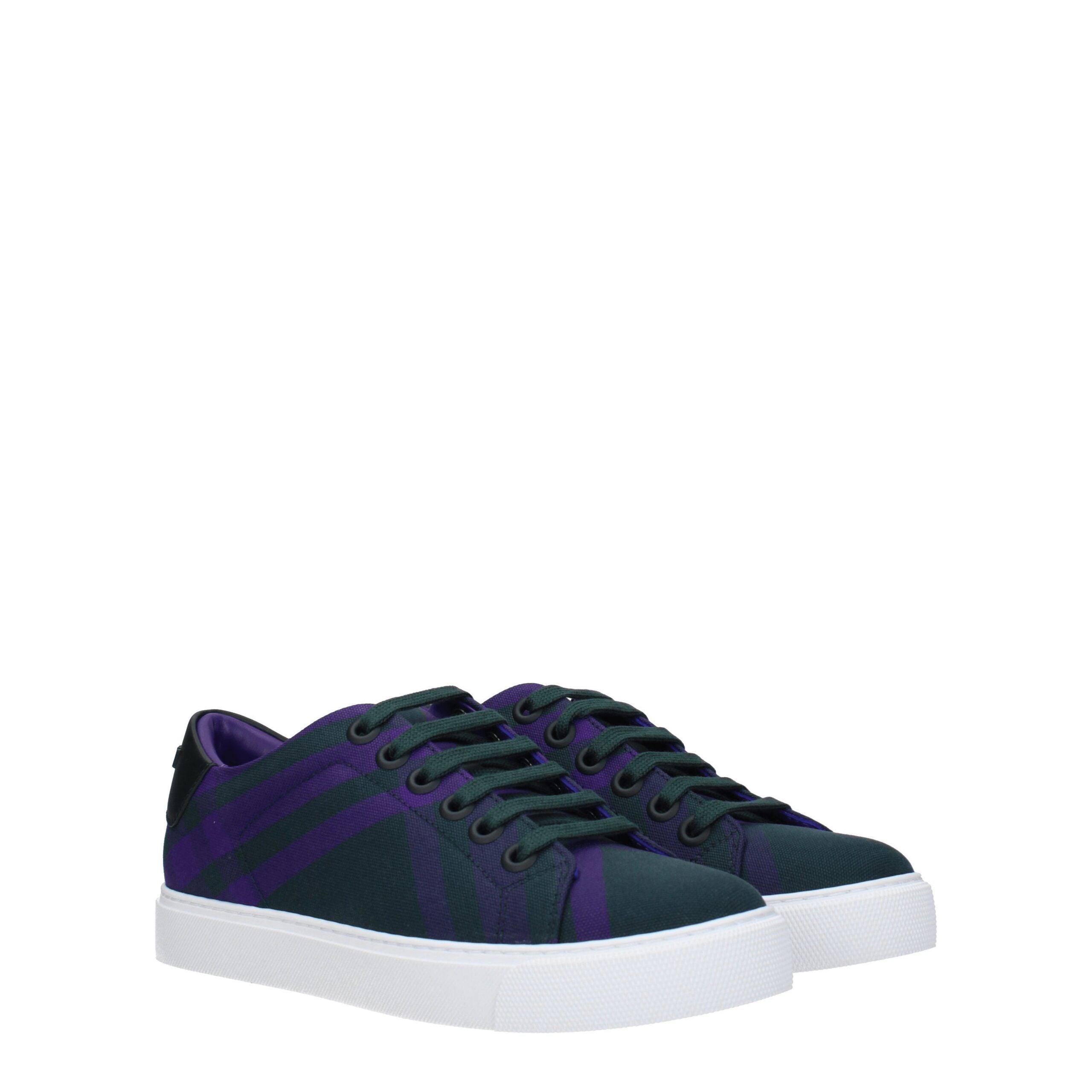 Burberry Green Fabric Sneakers Burberry