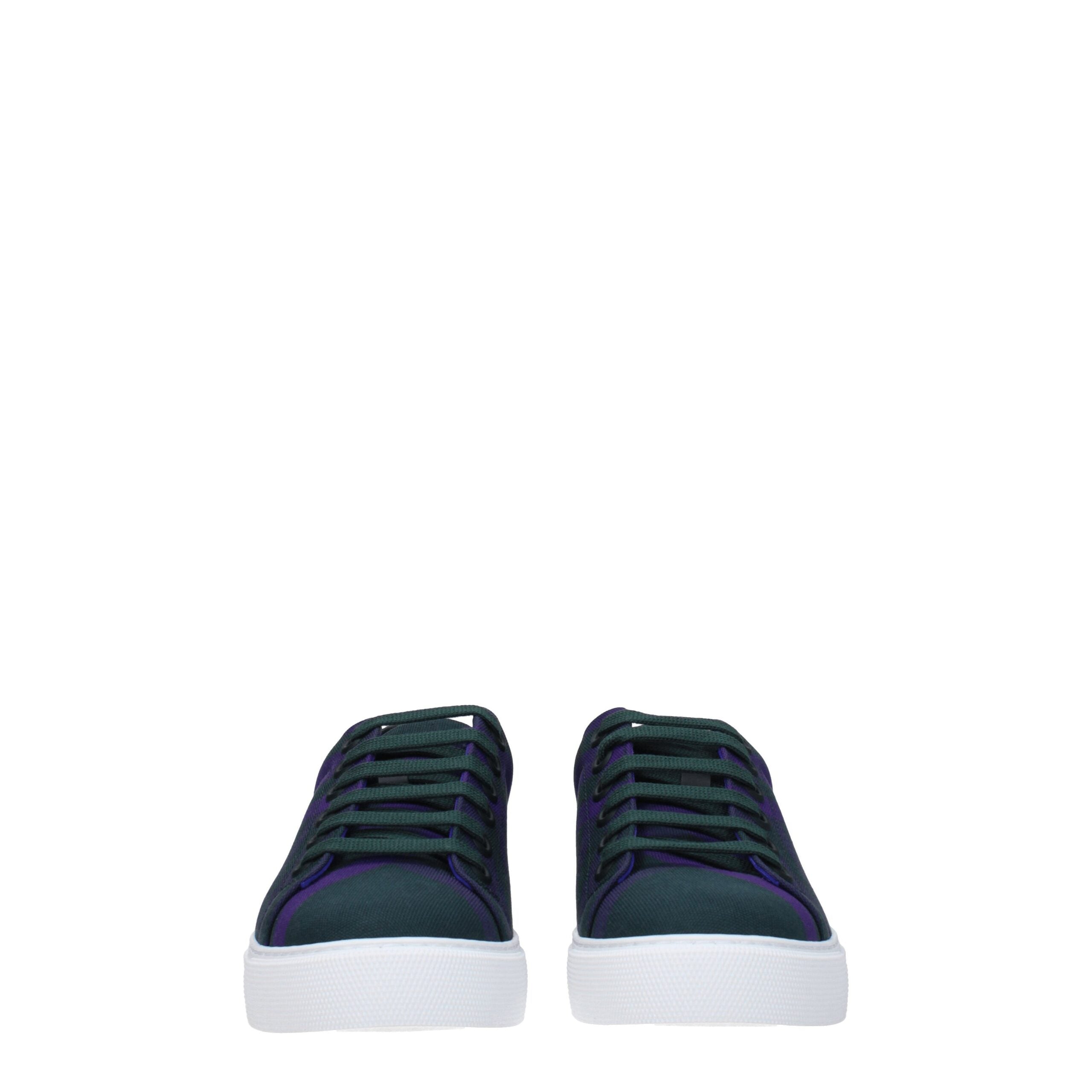 Burberry Green Fabric Sneakers Burberry